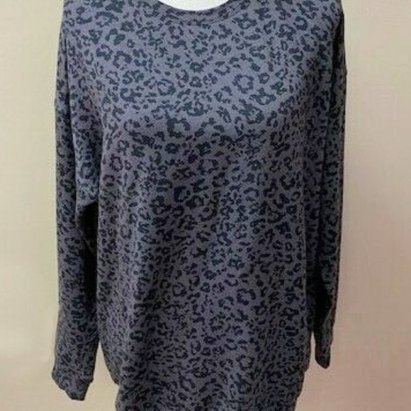Athleta Pure Luxe Sweatshirt Leopard Spring Night - Picture 3 of 4